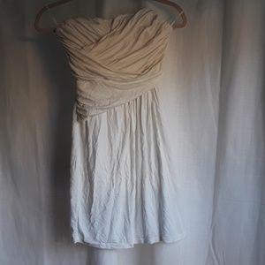 Express White Strapless Dress